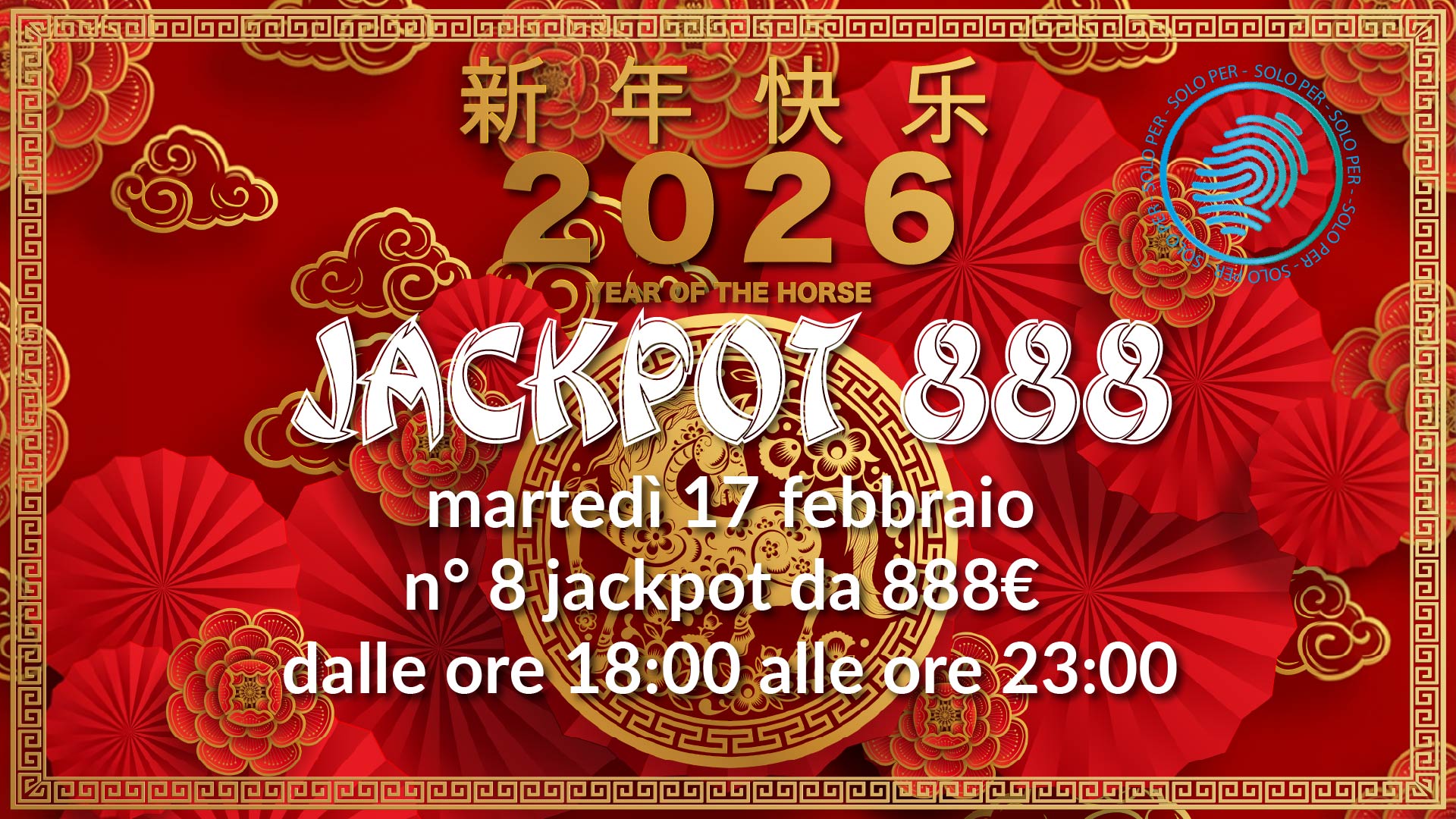 JACKPOT CAPODANNO CINESE